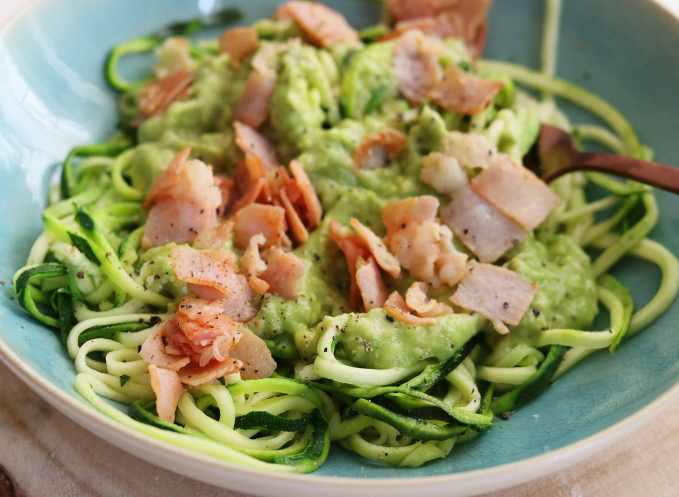 Low-Carb Avocado Carbonara